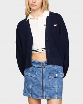 TOMMY JEANS ΓΥΝΑΙΚΕΙΑ ΠΛΕΚΤΗ ΖΑΚΕΤΑ - DW0DW18335 - ΜΠΛΕ