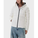 TOMMY JEANS ΓΥΝΑΙΚΕΙΟ PUFFER ΜΠΟΥΦΑΝ ΜΕ ΚΟΥΚΟΥΛΑ - DW0DW21617 - ΕΚΡΟΥ