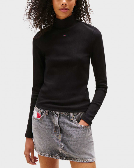 TOMMY HILFIGER ΓΥΝΑΙΚΕΙΑ ΜΑΚΡΥΜΑΝΙΚΗ ΜΠΛΟΥΖΑ ΖΙΒΑΓΚΟ - DW0DW19830