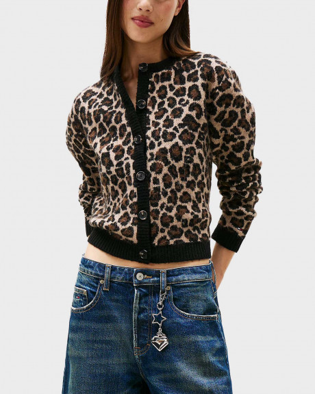 TOMMY JEANS ΓΥΝΑΙΚΕΙΑ ΛΕΟΠΑΡ ΜΑΛΛΙΝΗ ΖΑΚΕΤΑ - DW0DW21968