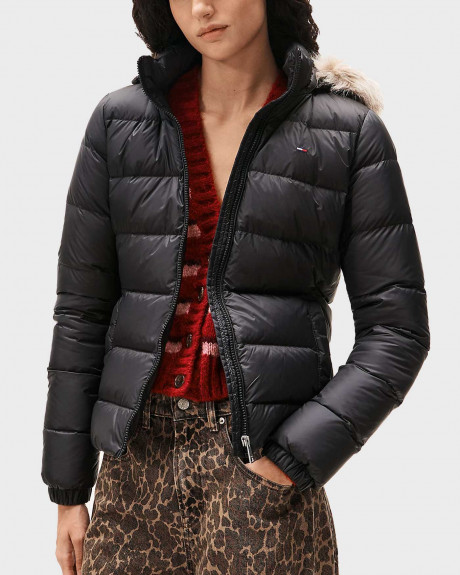 TOMMY JEANS ΓΥΝΑΙΚΕΙΟ PUFFER ΜΠΟΥΦΑΝ ΜΕ ΚΟΥΚΟΥΛΑ - DW0DW18312