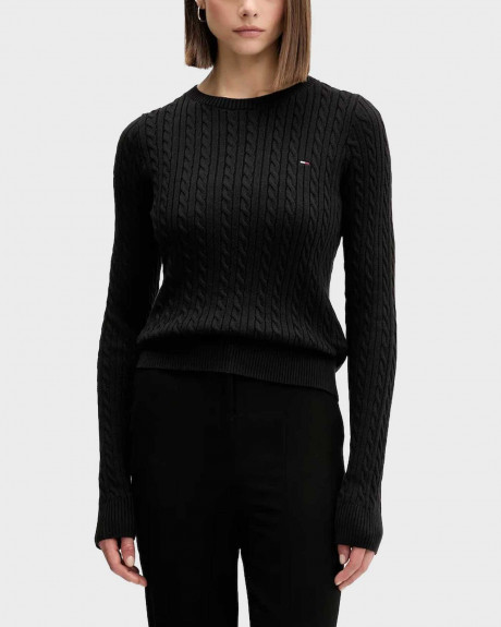 TOMMY JEANS ΓΥΝΑΙΚΕΙΟ ΠΟΥΛΟΒΕΡ ΜΕ CABLE ΠΛΕΞΗ - DW0DW22165