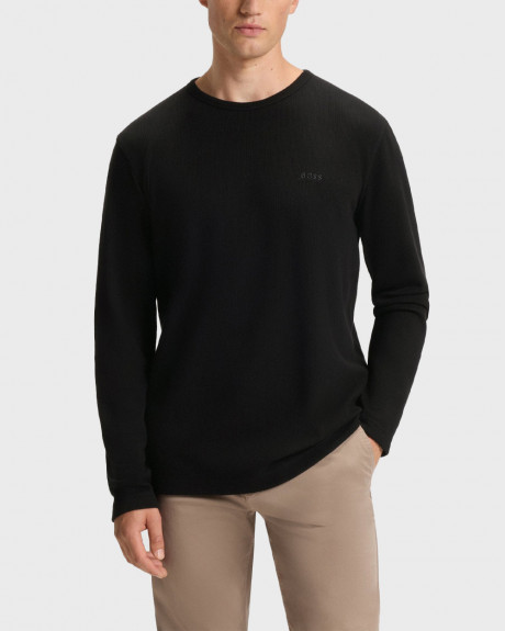 BOSS TEMPESTO ΑΝΔΡΙΚΗ ΜΑΚΡΥΜΑΝΙΚΗ ΜΠΛΟΥΖΑ ΜΕ WAFFLE ΠΛΕΞΗ - 50520725 