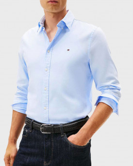 TOMMY HILFIGER DOBBY ΑΝΔΡΙΚΟ ΠΟΥΚΑΜΙΣΟ - MW0ΜW40458 - ΣΙΕΛ