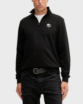LACOSTE ΑΝΔΡΙΚΟ HALF-ZIP ΦΟΥΤΕΡ - SH2735 - ΜΑΥΡΟ