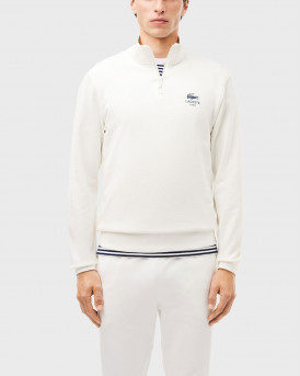 LACOSTE ΑΝΔΡΙΚΟ HALF-ZIP ΦΟΥΤΕΡ - SH2735 - ΑΣΠΡΟ
