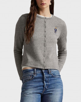 POLO RALPH LAUREN ΓΥΝΑΙΚΕΙΑ ΠΛΕΚΤΗ ΖΑΚΕΤΑ - 211955298003 - ΓΚΡΙ