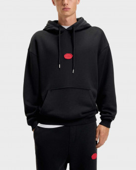 HUGO DILVANO ΑΝΔΡΙΚΟ ΦΟΥΤΕΡ ΜΕ ΚΟΥΚΟΥΛΑ - 50546717  - ΜΑΥΡΟ