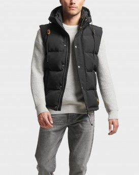 SUPERDRY EVEREST ΑΝΔΡΙΚΟ PUFFER ΓΙΛΕΚΟ - M5011708A - ΜΑΥΡΟ