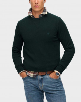 SUPERDRY ESSENTIALS ΑΝΔΡΙΚΟ ΠΟΥΛΟΒΕΡ - M6110691A - ΠΡΑΣΙΝΟ