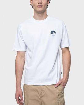 BOSS TE_MOVE ΑΝΔΡΙΚΗ ΚΟΝΤΟΜΑΝΙΚΗ ΜΠΛΟΥΖΑ ΧΑΛΑΡΗ ΓΡΑΜΜΗ - 50547087 - ΑΣΠΡΟ