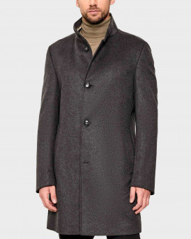 BOSS H-HYDE ΑΝΔΡΙΚΟ ΜΑΛΛΙΝΟ ΠΑΛΤΟ - 50551078  - ΑΝΘΡΑΚΙ