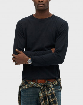 SUPERDRY ESSENTIAL LOGO ΑΝΔΡΙΚΗ ΜΑΚΡΥΜΑΝΙΚΗ ΜΠΛΟΥΖΑ - Μ6010910Α - ΜΠΛΕ