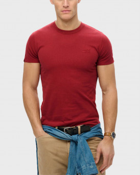 SUPERDRY D1 ESSENTIAL LOGO ΑΝΔΡΙΚΗ ΚΟΝΤΟΜΑΝΙΚΗ ΜΠΛΟΥΖΑ - Μ1011245Β - ΚΟΚΚΙΝΟ