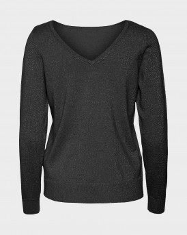 VERO MODA ΓΥΝΑΙΚΕΙΟ ΠΟΥΛΟΒΕΡ V ΛΑΙΜΟΚΟΨΗ ΚΑΝΟΝΙΚΗ ΓΡΑΜΜΗ - 10317960 - ΜΑΥΡΟ