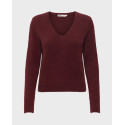 ONLY WOMEN'S V-NECK KNITTED PULLOVER - 15259562 - BLACK