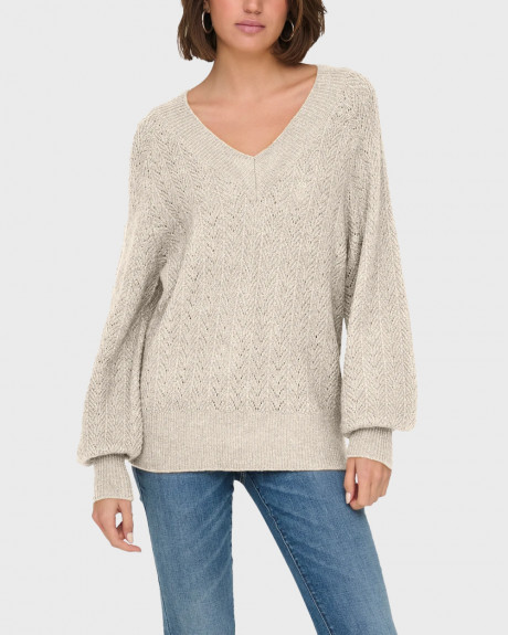 ONLY LUCILLA ΓΥΝΑΙΚΕΙΟ ΠΟΥΛΟΒΕΡ V ΛΑΙΜΟΚΟΨΗ - 15324276