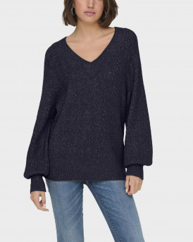 ONLY LUCILLA ΓΥΝΑΙΚΕΙΟ ΠΟΥΛΟΒΕΡ V ΛΑΙΜΟΚΟΨΗ - 15324276 - ΜΠΛΕ