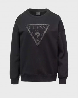 GUESS LS TRIAN ΓΥΝΑΙΚΕΙΟ ΦΟΥΤΕΡ - W5BQ11KC8I1  - ΜΑΥΡΟ