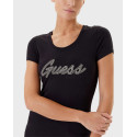 GUESS HOT FIX ΓΥΝΑΙΚΕΙΑ ΚΟΝΤΟΜΑΝΙΚΗ ΜΠΛΟΥΖΑ - W5YI16J1314 - ΜΑΥΡΟ
