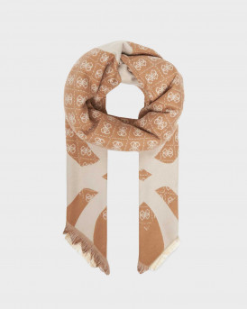 GUESS KEFIAH ΓΥΝΑΙΚΕΙΟ ΦΟΥΛΑΡΙ - AW5418POL03  - ΜΠΕΖ