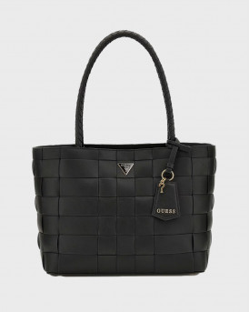 GUESS MAYLEE ΓΥΝΑΙΚΕΙΑ ΠΛΕΚΤΗ ΤΣΑΝΤΑ SHOPPER - HWWG9661220  - ΜΑΥΡΟ