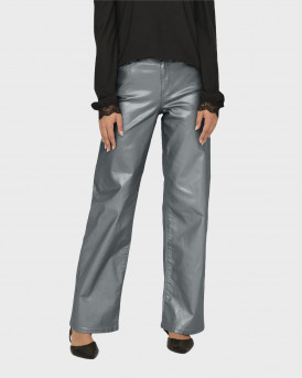 ONLY JUICY ΓΥΝΑΙΚΕΙΟ ΨΗΛΟΜΕΣΟ ΠΑΝΤΕΛΟΝΙ WIDE LEG - 15331673 - ΓΚΡΙ