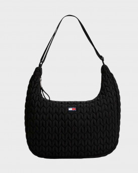 TOMMY JEANS WOMEN'S CROSSBODY QUILTED BAG - AW0AW17929 - BLACK