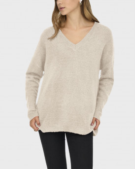 ONLY TALIO ΓΥΝΑΙΚΕΙΟ ΠΟΥΛΟΒΕΡ V ΛΑΙΜΟΚΟΨΗ - 15359335 - ΜΠΕΖ