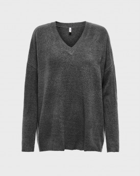 ONLY TALIO ΓΥΝΑΙΚΕΙΟ ΠΟΥΛΟΒΕΡ V ΛΑΙΜΟΚΟΨΗ - 15359335 - ΑΝΘΡΑΚΙ