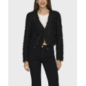 ONLY LISE ΓΥΝΑΙΚΕΙΟ CROPPED ΣΑΚΑΚΙ ΤΥΠΟΥ SHAGGY - 15360581 - ΜΑΥΡΟ