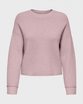 ONLY ONLIBI ΓΥΝΑΙΚΕΙΟ ΠΛΕΚΤΟ ΠΟΥΛΟΒΕΡ - 15360906 - ΡΟΖ