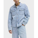 JACK & JONES MEN'S DENIM OVERSHIRT - 12249029 - BLUE