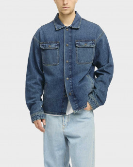 JACK & JONES MEN'S DENIM OVERSHIRT - 12249029 - BLUE