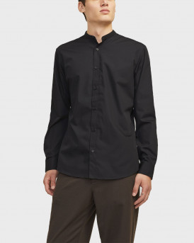JACK & JONES ΑΝΔΡΙΚΟ ΠΟΥΚΑΜΙΣΟ ΣΤΕΝΗ ΓΡΑΜΜΗ - 12205921 - ΜΑΥΡΟ