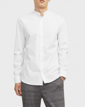 JACK & JONES ΑΝΔΡΙΚΟ ΠΟΥΚΑΜΙΣΟ ΣΤΕΝΗ ΓΡΑΜΜΗ - 12205921 - ΑΣΠΡΟ