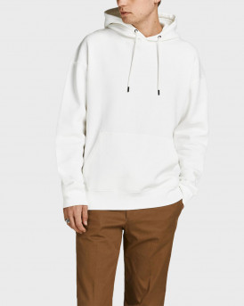 JACK & JONES ΑΝΔΡΙΚΟ ΦΟΥΤΕΡ ΜΕ ΚΟΥΚΟΥΛΑ - 12208157 - ΑΣΠΡΟ