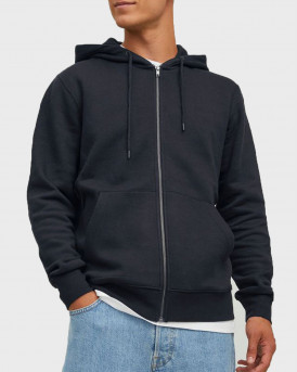 JACK & JONES ESTAR BASIC ΑΝΔΡΙΚΗ ΖΑΚΕΤΑ ΜΕ ΚΟΥΚΟΥΛΑ - 12210830 - ΜΑΥΡΟ