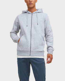 JACK & JONES ESTAR BASIC ΑΝΔΡΙΚΗ ΖΑΚΕΤΑ ΜΕ ΚΟΥΚΟΥΛΑ - 12210830 - ΑΝΟΙΧΤΟ ΓΚΡΙ