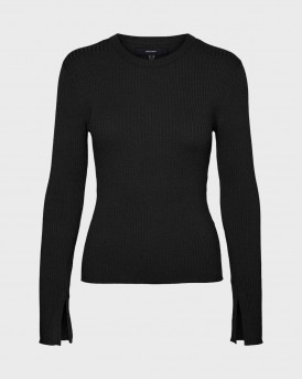 VERO MODA ΓΥΝΑΙΚΕΙΑ ΠΛΕΚΤΗ ΜΠΛΟΥΖΑ - 10290660 - ΜΑΥΡΟ