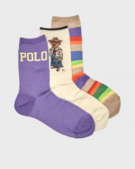 POLO RALPH LAUREN ΑΝΔΡΙΚΕΣ ΚΑΛΤΣΕΣ ΣΕΤ 3ΤΜΧ. - 455955248001 - MULTI