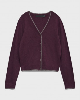 VERO MODA HAPPYGLITTER ΓΥΝΑΙΚΕΙΑ ΠΛΕΚΤΗ ΖΑΚΕΤΑ - 10336313 - ΜΠΟΡΝΤΩ