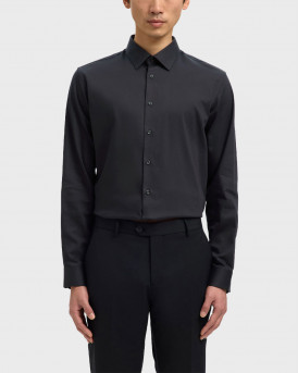 SELECTED ΑΝΔΡΙΚΟ ΠΟΥΚΑΜΙΣΟ ΣΤΕΝΗ ΓΡΑΜΜΗ - 16092939 - ΜΑΥΡΟ