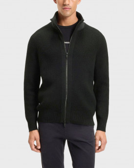 BOSS KIGIOO ΑΝΔΡΙΚΗ ΠΛΕΚΤΗ ΖΑΚΕΤΑ ΜΕ ΦΕΡΜΟΥΑΡ - 50548685  - ΜΑΥΡΟ