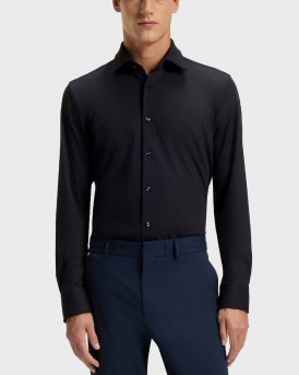 BOSS P-HANK ΑΝΔΡΙΚΟ ΠΟΥΚΑΜΙΣΟ ΣΤΕΝΗ ΓΡΑΜΜΗ - 50550068 - ΜΑΥΡΟ