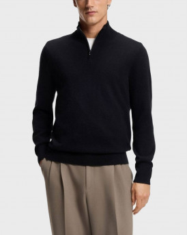 BOSS Η-HEMARLO ΑΝΔΡΙΚΟ ΠΟΥΛΟΒΕΡ HALF-ZIP - 50549984  - ΜΑΥΡΟ
