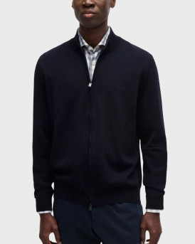 BOSS BALONSO-L ΑΝΔΡΙΚΗ ΜΑΛΛΙΝΗ ΖΑΚΕΤΑ ΜΕ ΦΕΡΜΟΥΑΡ - 50476347 - ΜΠΛΕ