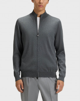 BOSS BALONSO-L ΑΝΔΡΙΚΗ ΜΑΛΛΙΝΗ ΖΑΚΕΤΑ ΜΕ ΦΕΡΜΟΥΑΡ - 50476347 - ΑΝΘΡΑΚΙ