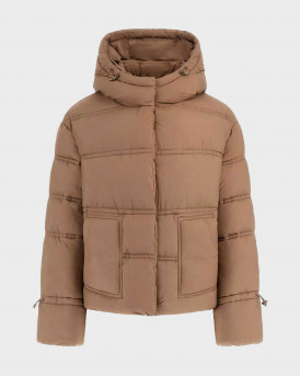 GUESS NEW DAIS ΓΥΝΑΙΚΕΙΟ ΜΠΟΥΦΑΝ PUFFER ΜΕ ΚΟΥΚΟΥΛΑ - W5BL43W2902  - ΚΑΦΕ