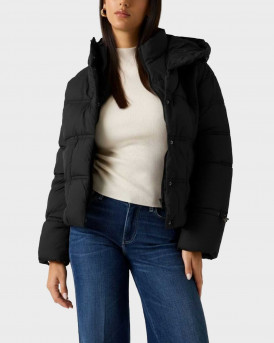 GUESS NEW DAIS ΓΥΝΑΙΚΕΙΟ ΜΠΟΥΦΑΝ PUFFER ΜΕ ΚΟΥΚΟΥΛΑ - W5BL43W2902  - ΜΑΥΡΟ